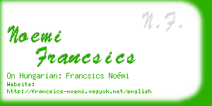 noemi francsics business card